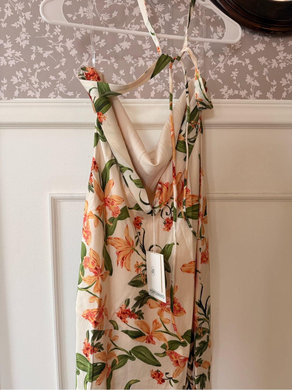Orange floral maxi dress - Picture 4 of 6